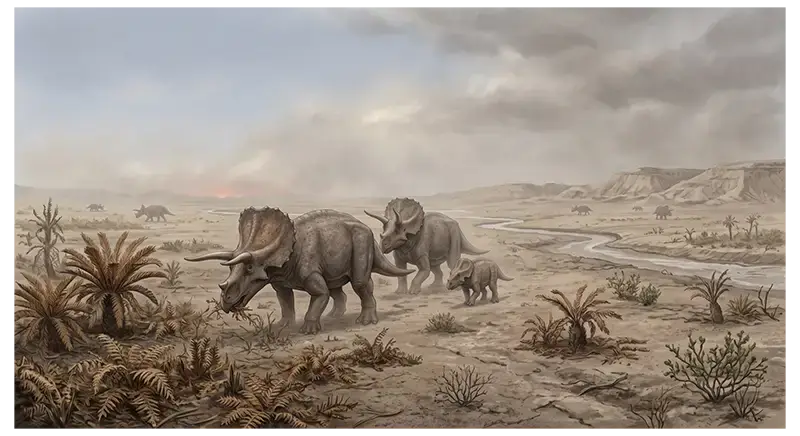 Triceratops-like ceratopsians in a changing Late Cretaceous environment during the K–Pg extinction event