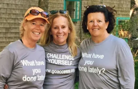 Walk-the-Rock-challenge-yourself Pam Rogers, Jeannie Neble and Meredith Goldthwait walked the perimeter of Martha's Vineyard in 3 days, 60 miles, 28 hours and raised over $3,500.