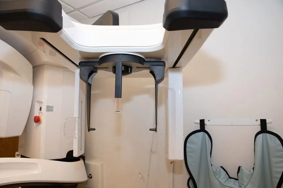 Panoramic and 3D dental imaging machine used to plan bone grafts