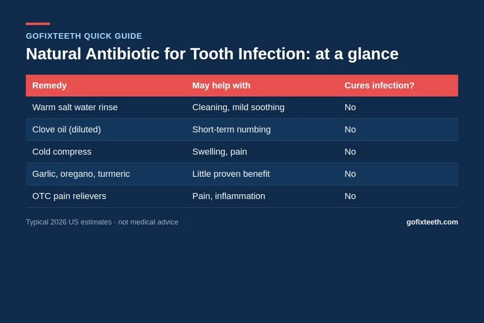 Natural Antibiotic for Tooth Infection at a glance