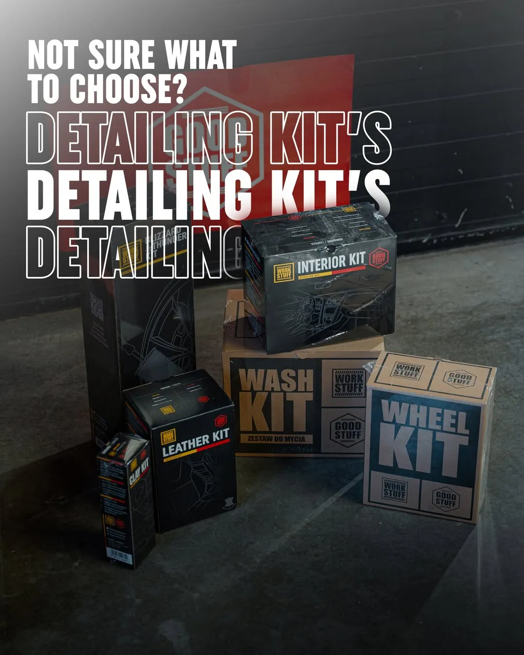 Good Stuff detailing kit range including the Wash Kit box