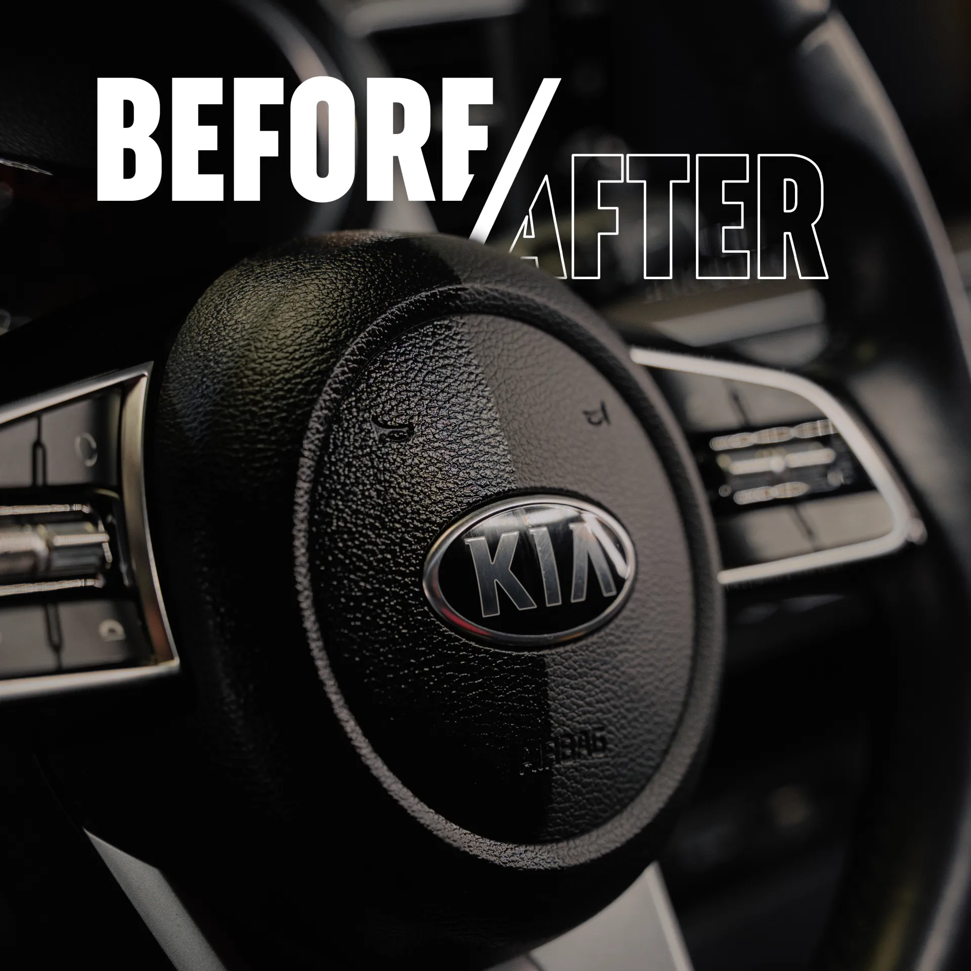 Satin finish after applying Good Stuff Interior Dressing