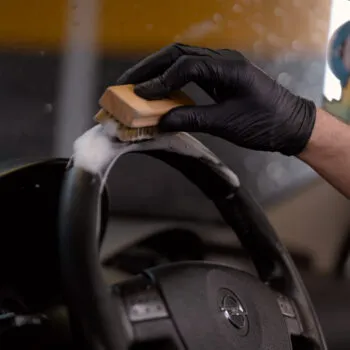 handy leather brush