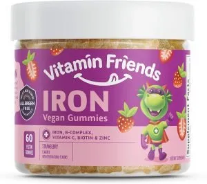 Vitamin Friends - Vegan Multivitamin & Iron for Kids - Daily Nutritional Support Gummies 