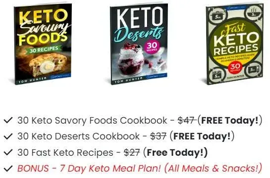 3 Free Keto Cookbooks