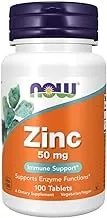 Supplements, Zinc (Zinc Gluconate) 50 mg, Supports Enzyme Functions*, Immune Support*, 100 Tablets