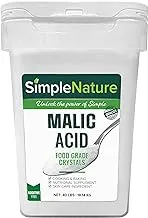 Premium Food Grade Malic Acid - 40 lbs - Versatile Ingredient for Baking, Drinks, and Skin Care - Natural Food Grade Supplement for Flavor Enhancement, Energy Boost, pH Adjustment, and Radiant Skin