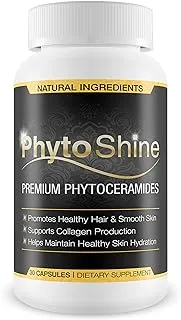 Green Hills PhytoShine- Premium Phytoceramides- The Ultimate Beauty Supplement- Promote Healthy Hair, Skin, and Nails,Boost Collagen Production, Maintain Healthy Skin Hydration