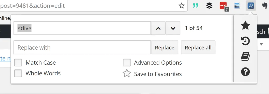 replace and find