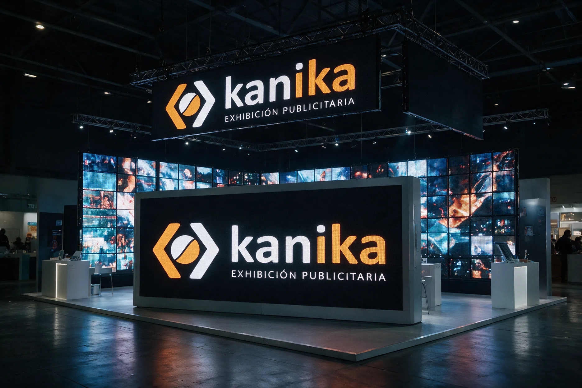 kanika-stand-con-cubo-led-aereo