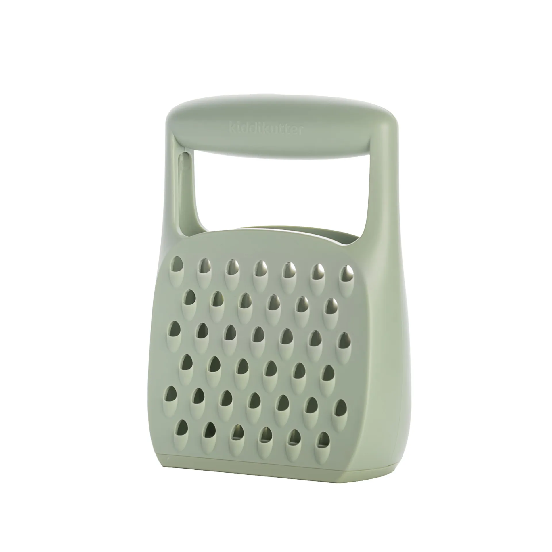 KiddiKutter kids safer grater in sage green