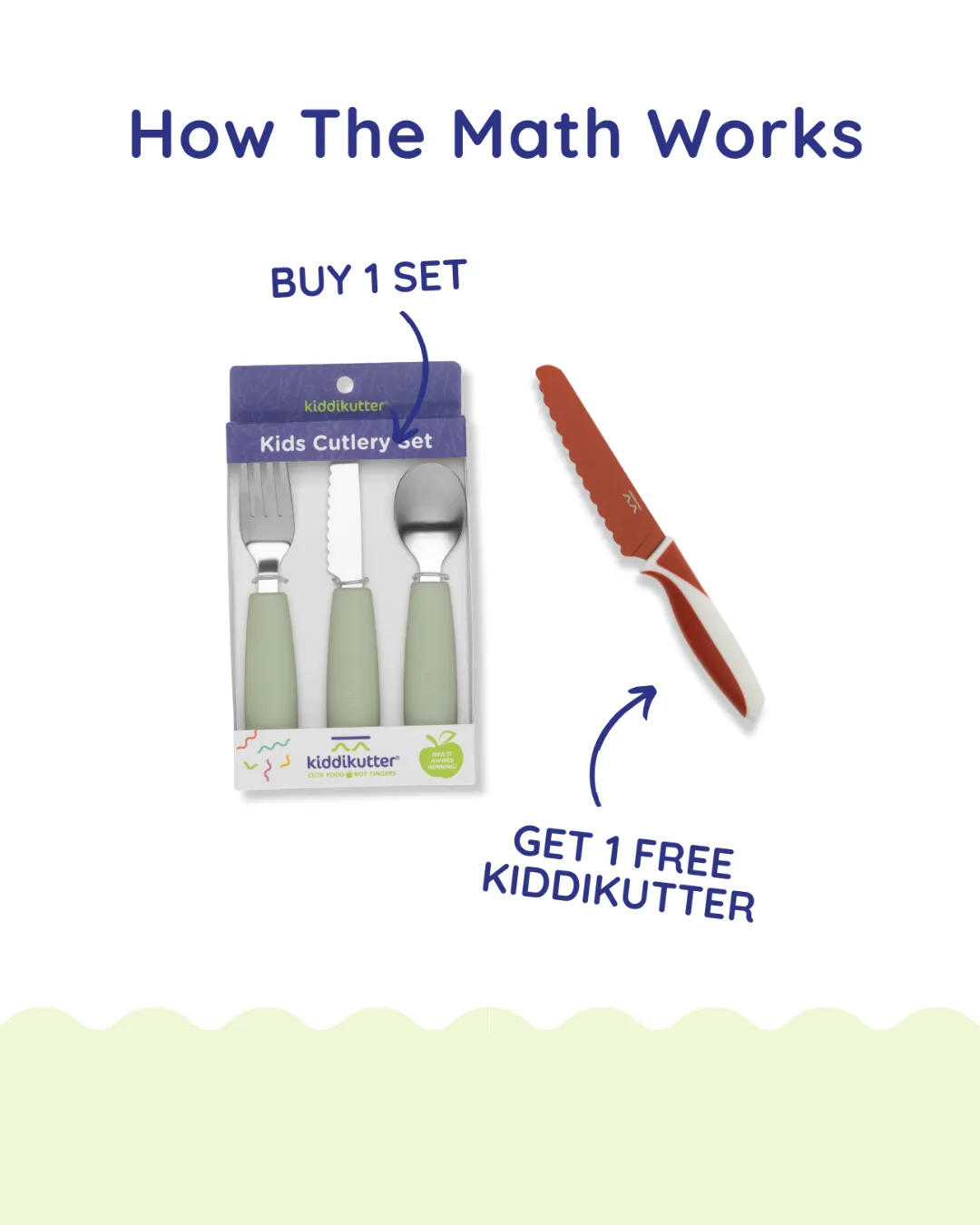 How the free KiddiKutter cutlery offer works