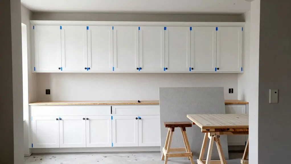 cabinets installed before countertops