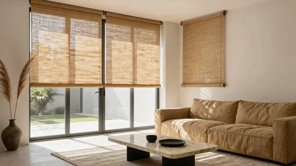 bamboo trimmed woven window texture