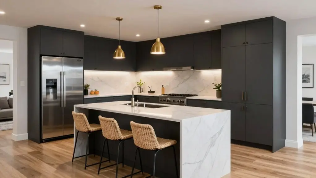 g shaped peninsula extra workspace