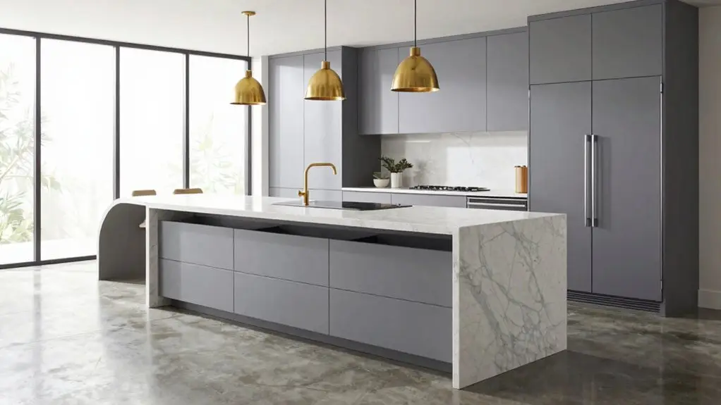 hidden storage for kitchen island