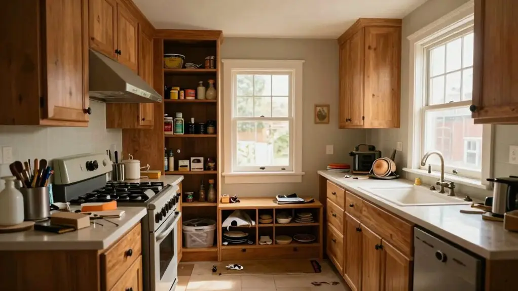 hidden vertical kitchen storage