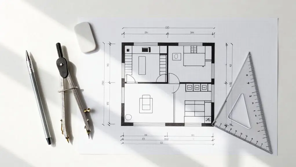 kitchen layout drawing steps