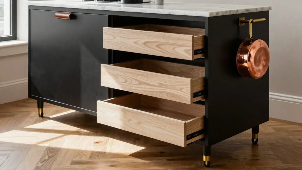 locking micro island storage