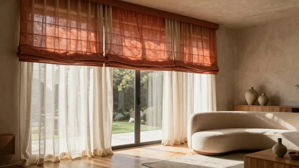matching roman shades drapes