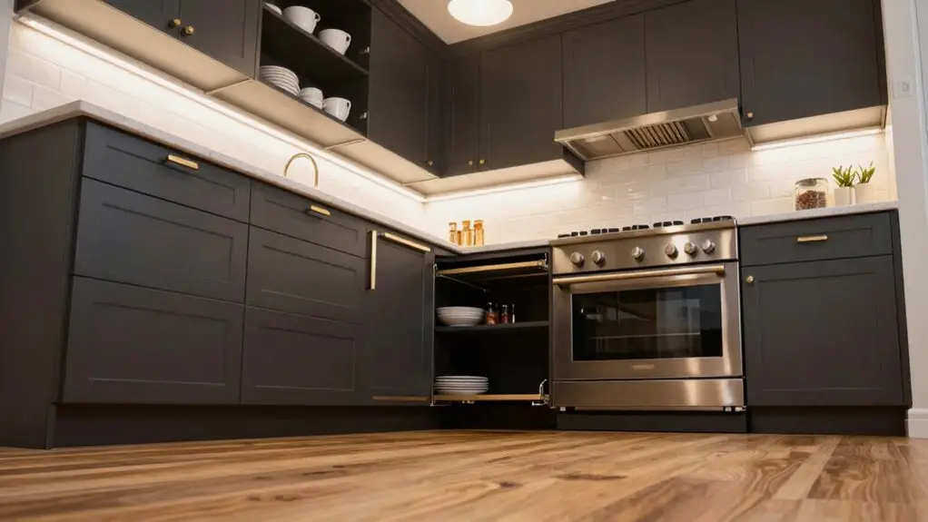 small kitchen cabinet space saving