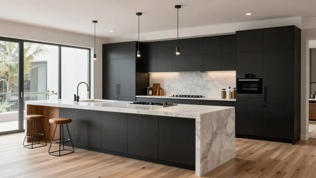 u shaped kitchen island prep
