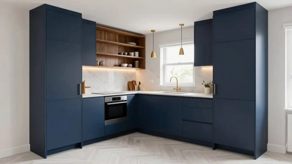 u shaped kitchen storage efficiency