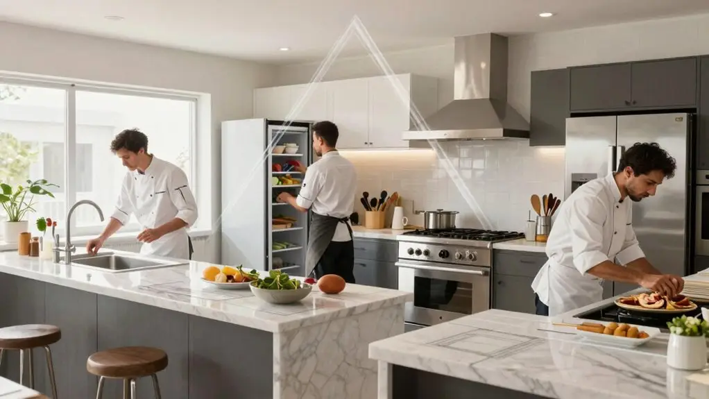 efficient kitchen workflow layouts