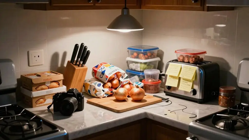 overcrowded counters reduce prep space