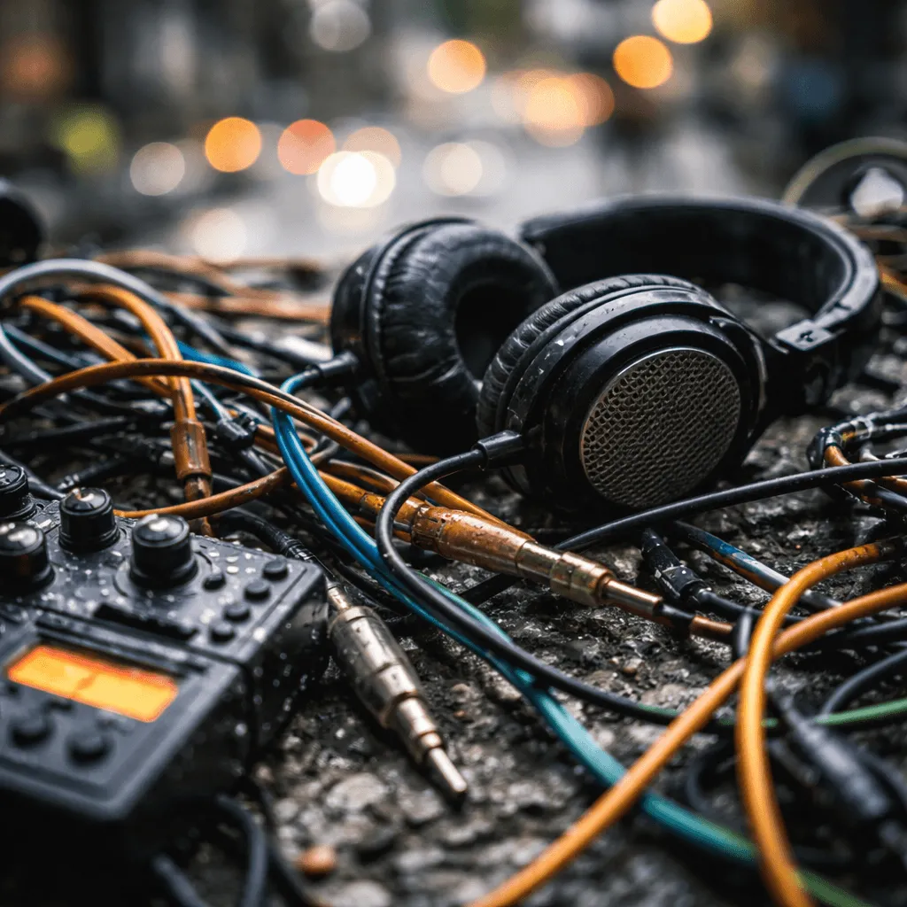abstract representation of chaotic ambient soundscapes