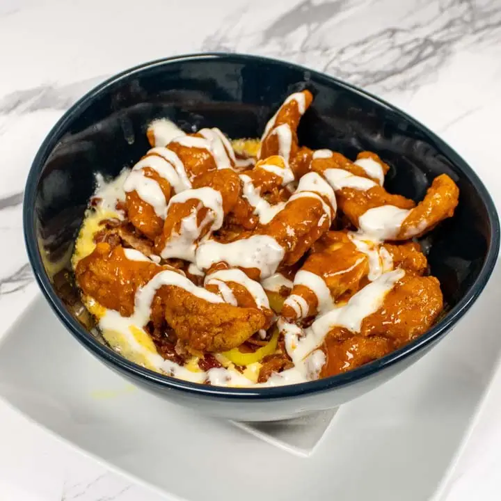 Salads & Bowls 6 Nashville Hot Chicken Mac & Cheese Bowl - Legends Barbecue, Portsmouth NH