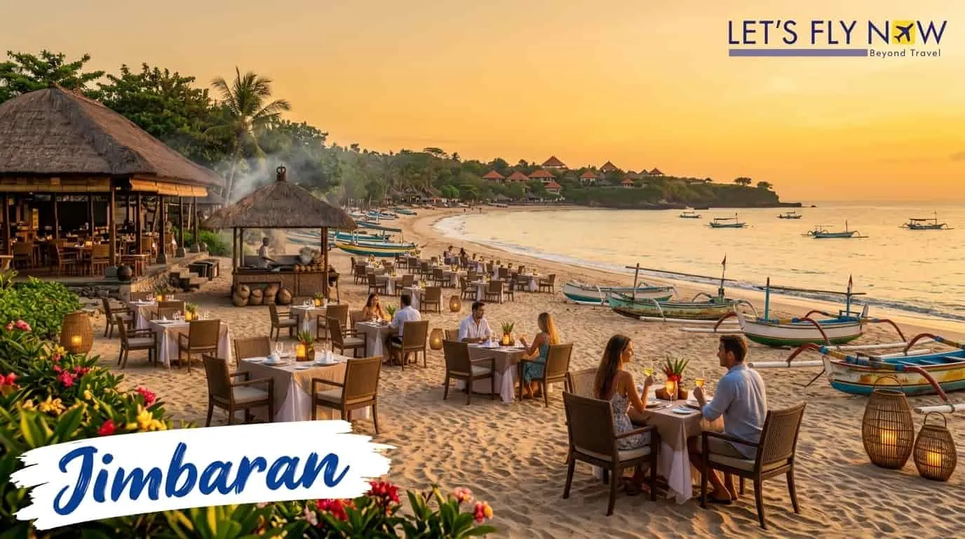 Jimbaran Bali beach at sunset