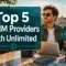 Top 5 eSIM Providers with Unlimited Hotspot Sharing for Remote Workers