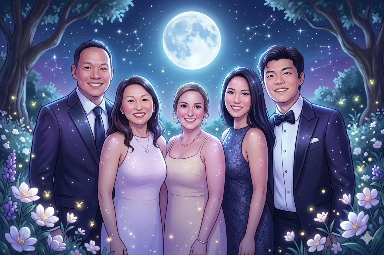 Custom AI Portrait Activations in Orange County - Lucky Frog Photo Marketing Moonlit Garden Dream.png