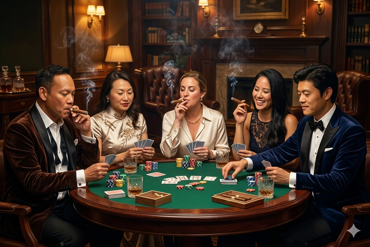 Custom AI Portrait Activations in Orange County - Lucky Frog Photo Marketing Painterly Poker.png