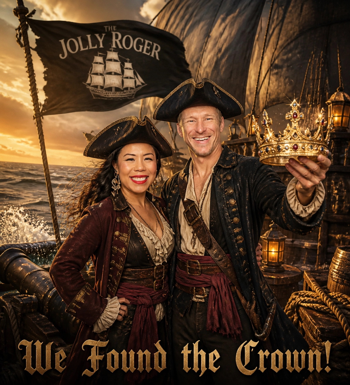 Custom AI Portrait Activations in Orange County - Lucky Frog Photo Marketing Pirate Ship.png