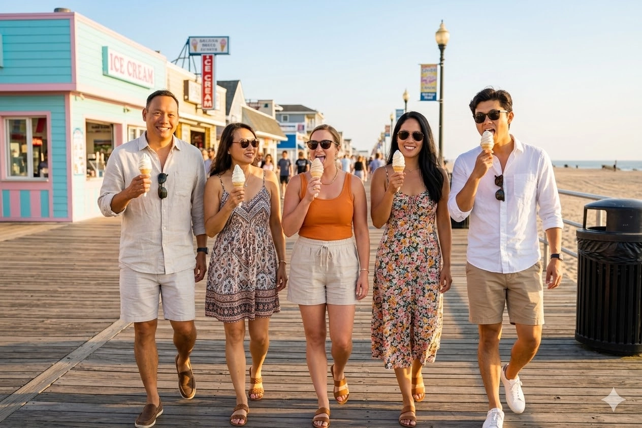 AI Photo Booth Rental Beverly Hills: A Luxury Event Guide - Lucky Frog Photo Marketing summer-scene eating ice cream.jpg