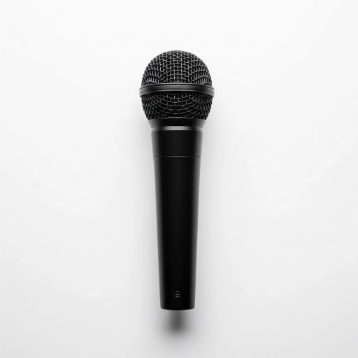Video Confessional Booth - Lucky Frog Photo Booth | Corporate Event Rentals AdobeStock 1613608067 scaled Black microphone isolated on white background