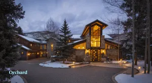 Colorado adventure home with mountain trailhead access at dusk