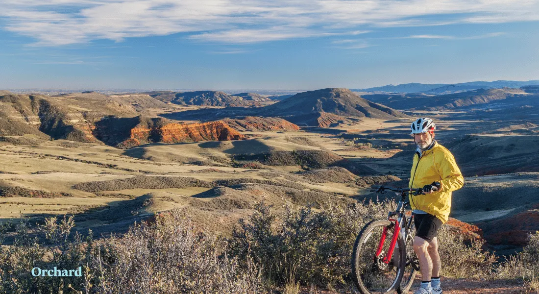 mountain biking colorado trail with scenic mountain views
