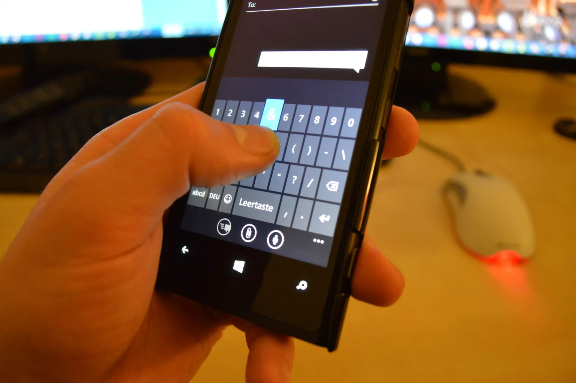 Windows Phone Keyboard Wischen