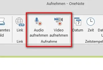 OneNote-Aufnahme