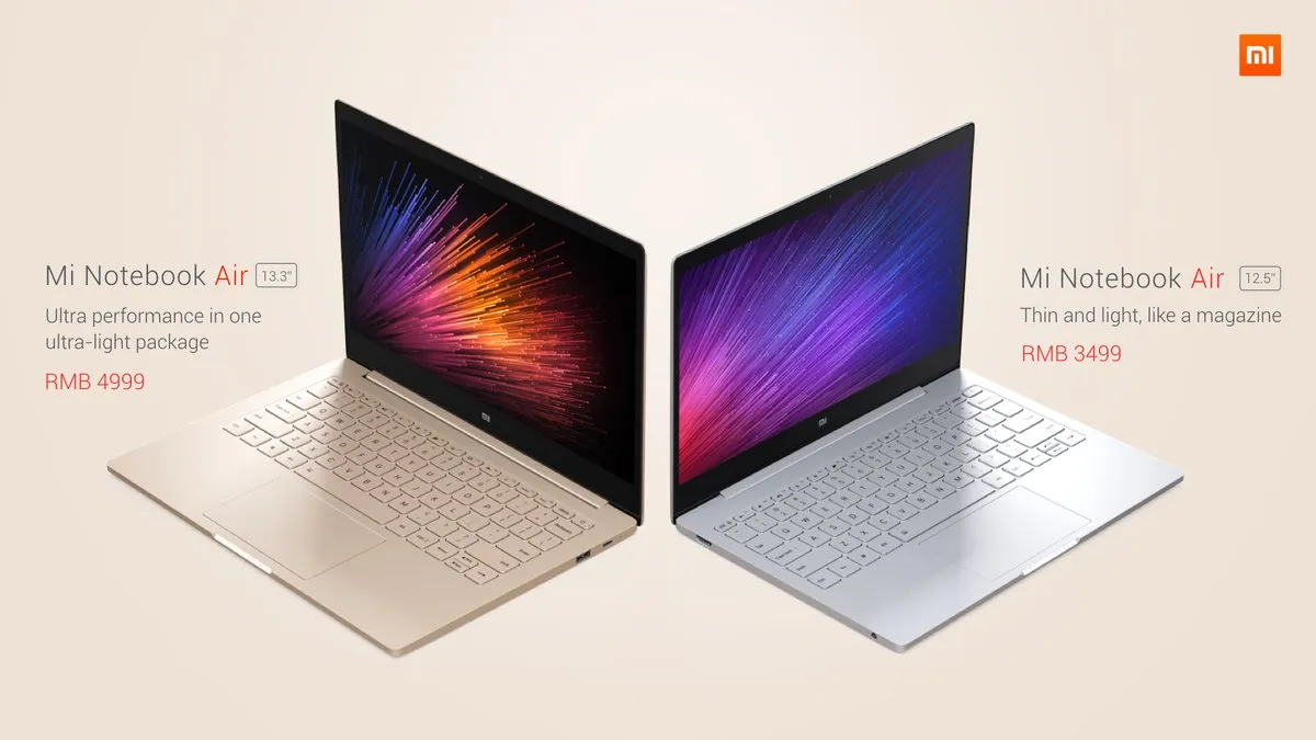 12,5 und 13,3 Zoll: Mi Notebook Air