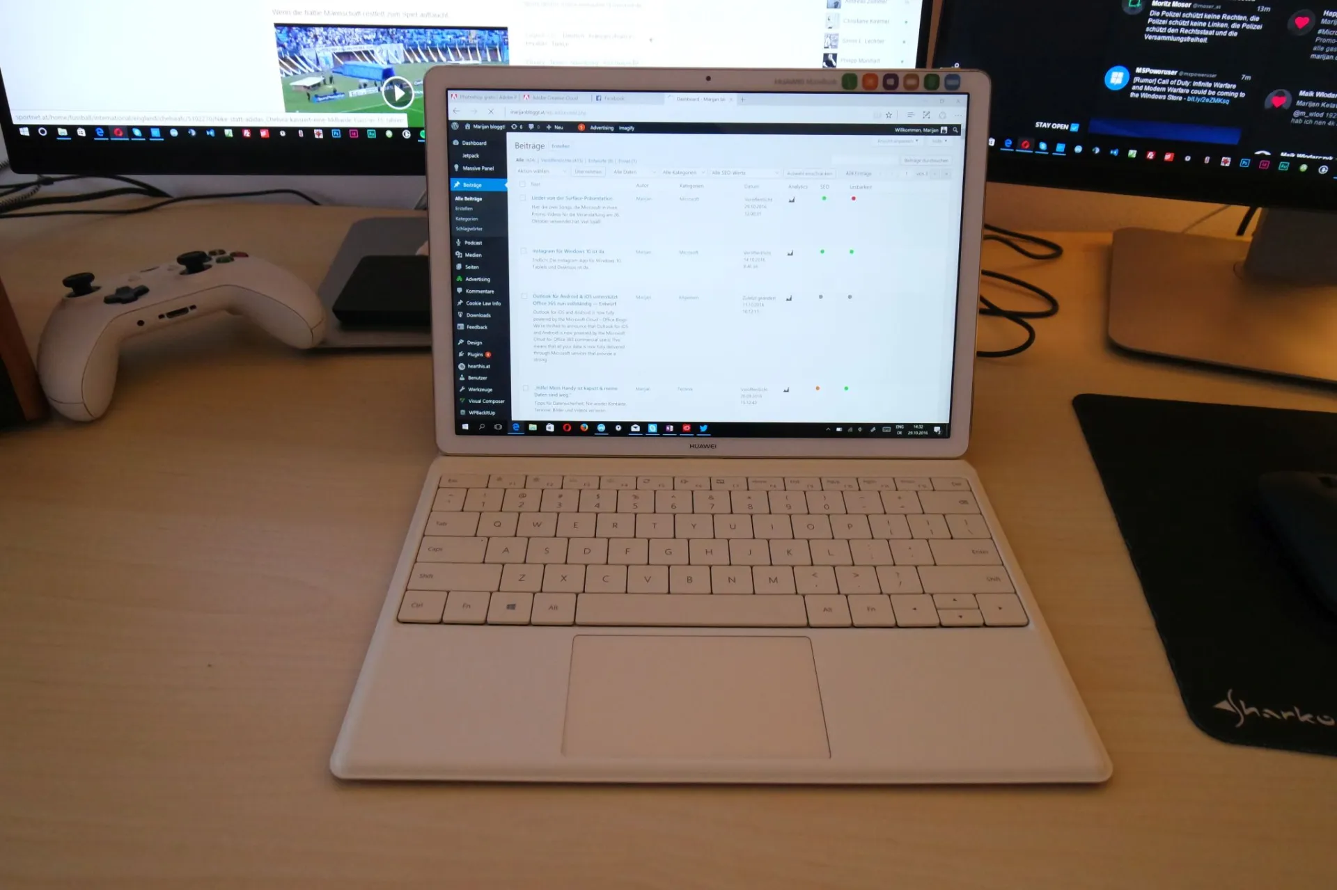 Das Matebook von vorne