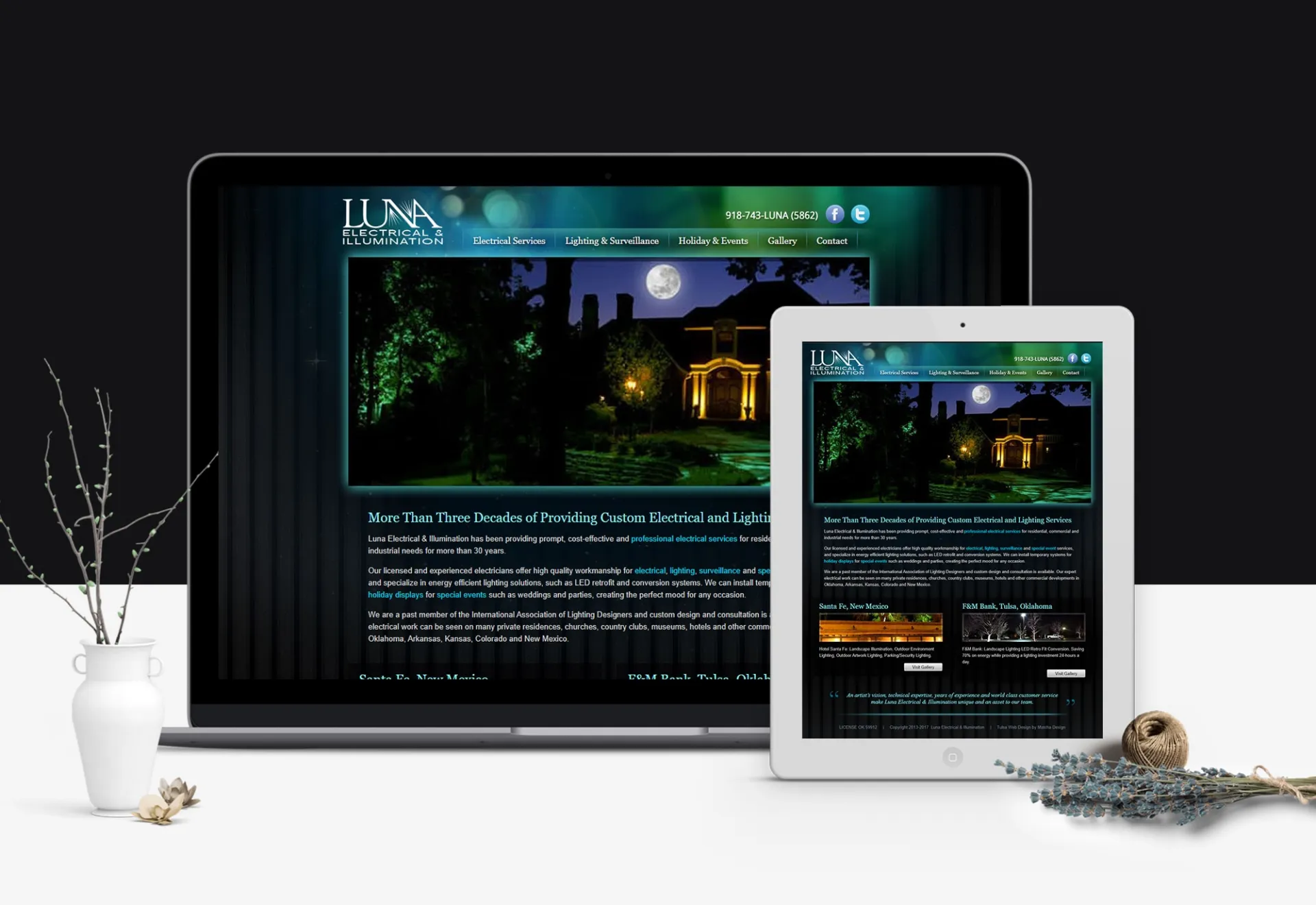 Press - Luna Electrical and Illumination Lights Up A New Website Design
