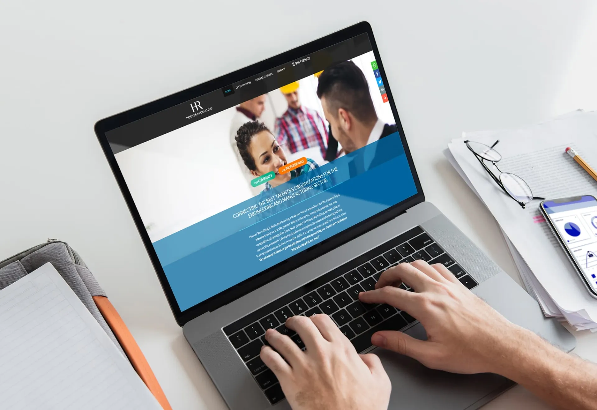 Hoover Recruiting Gets a Knockout Site from Matcha Design