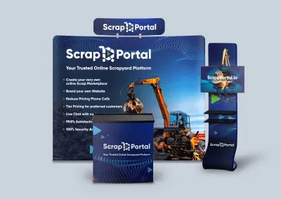 Trade Show Booth Design for a Scrap Marketplace Website