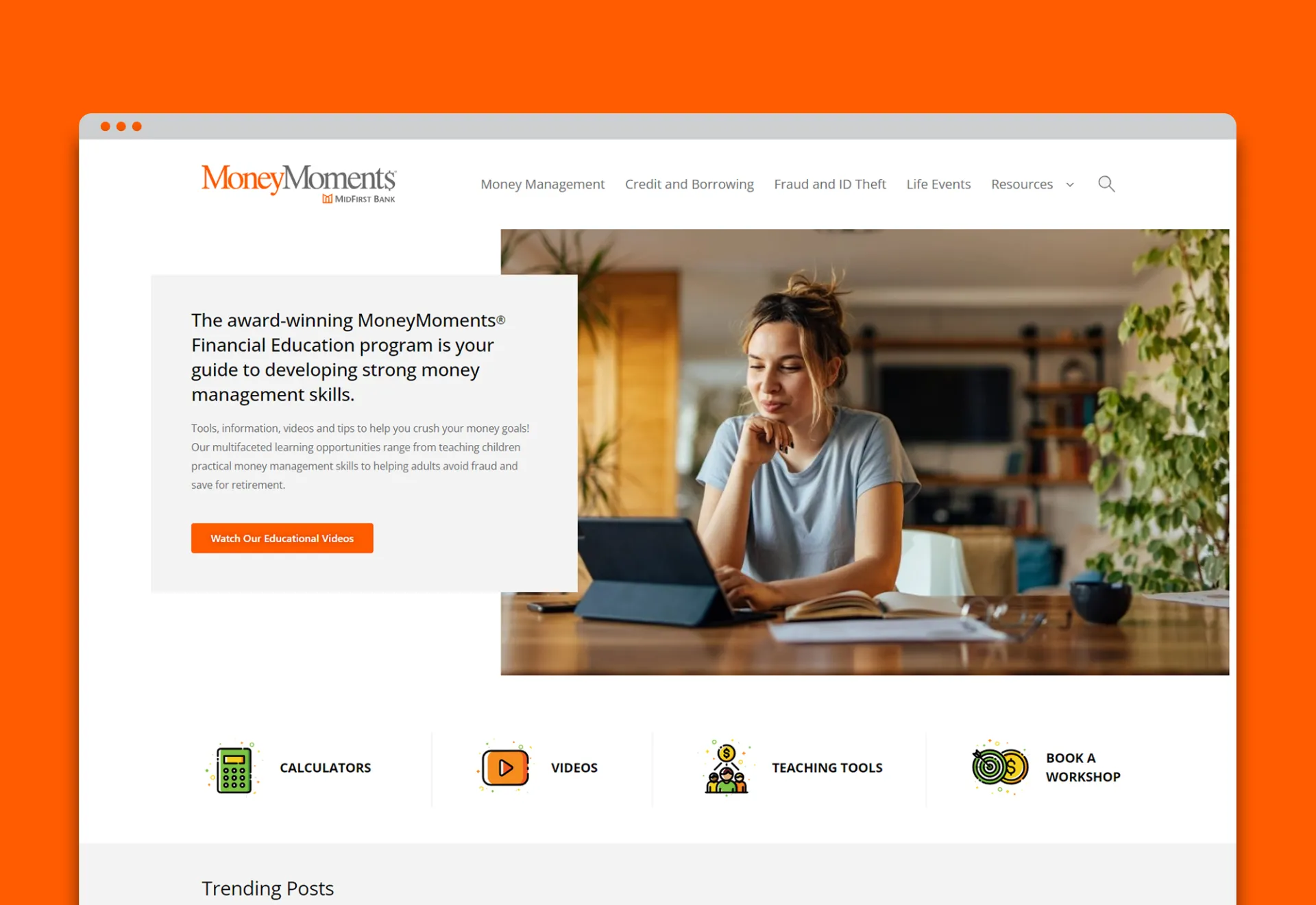 Web Design & Development for MidFirst Bank’s Financial Education Program