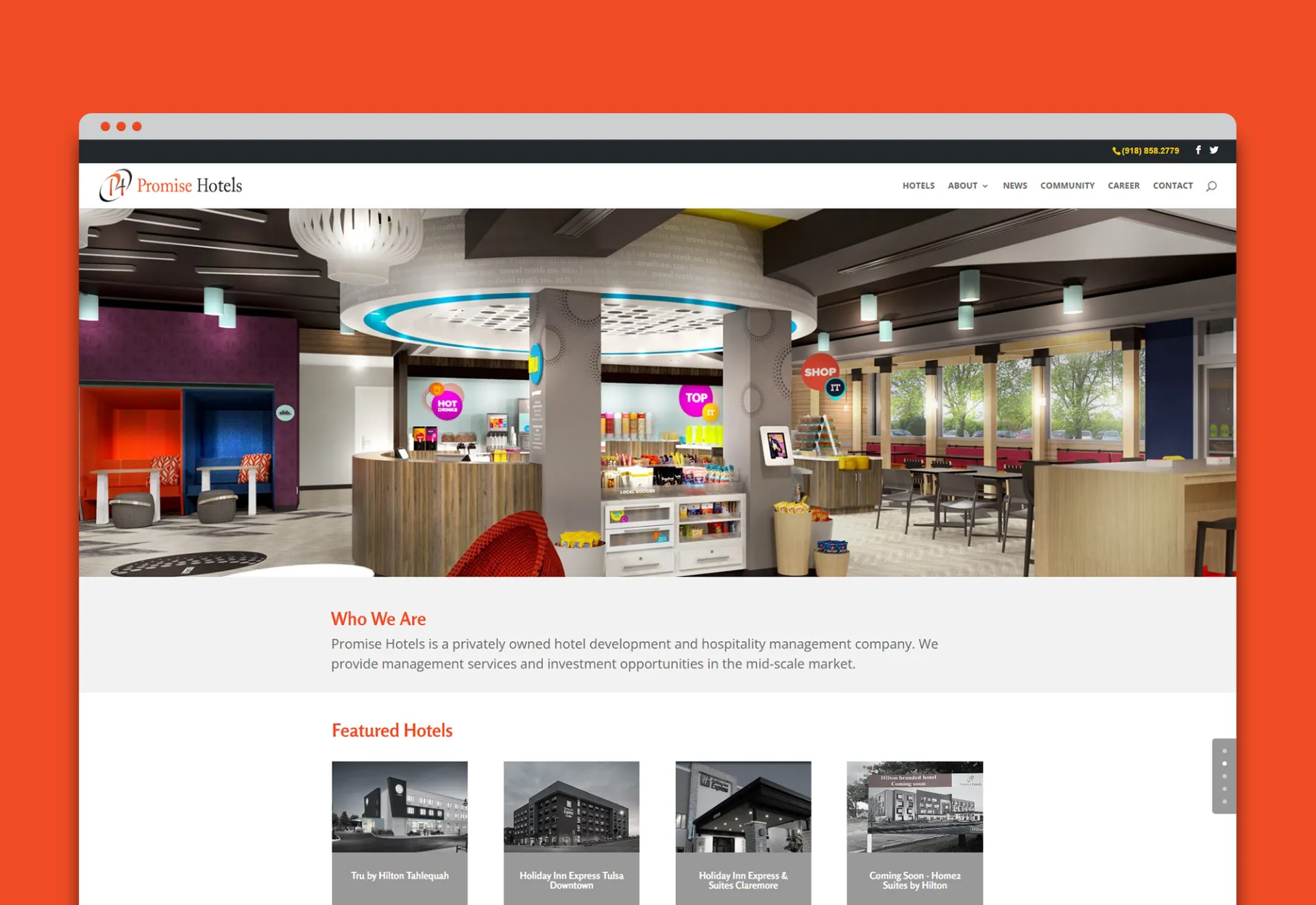 Web Design & Development for a Hotel Management Company