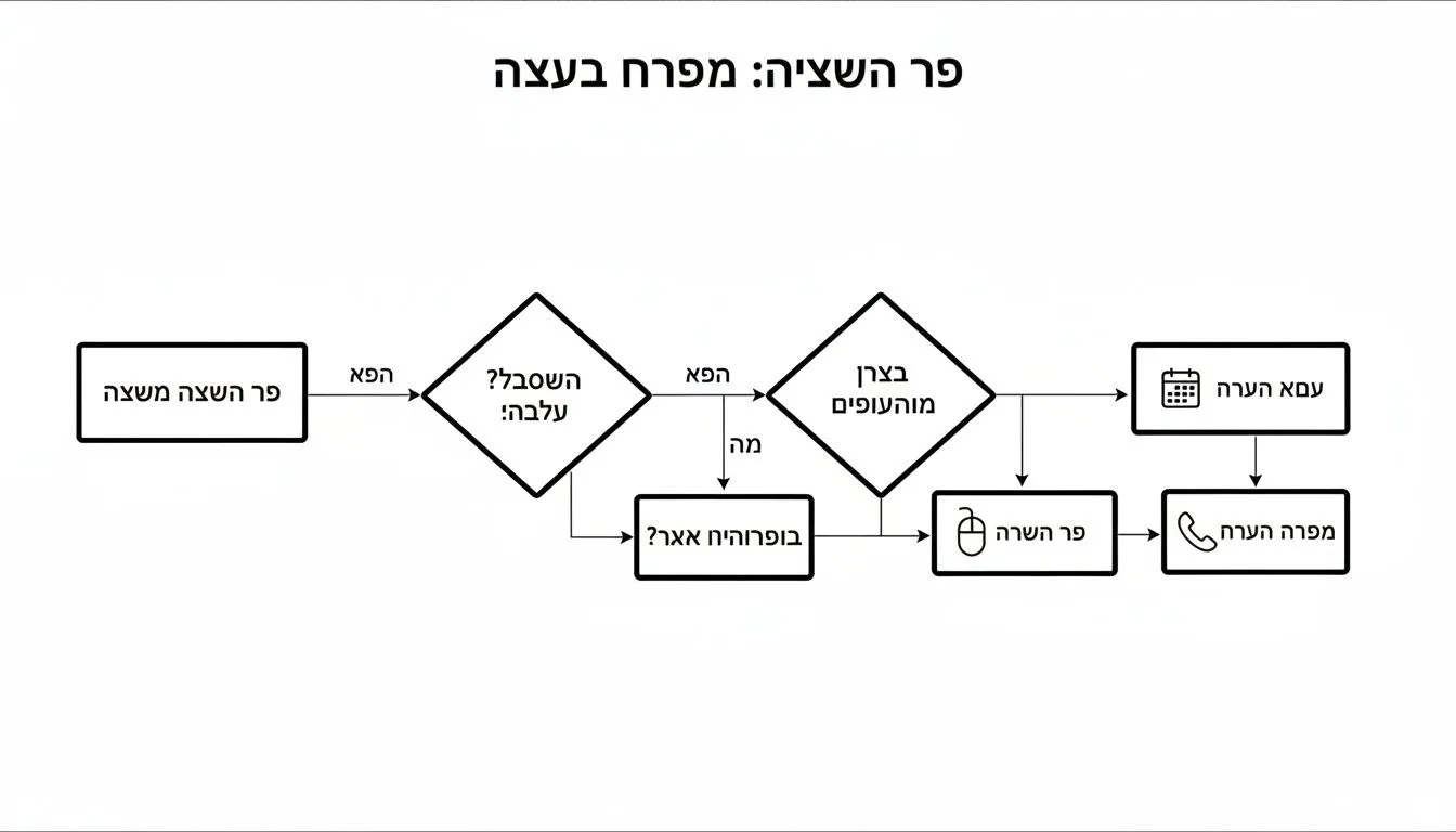 דיאגרמת זרימה מפורטת בשפה העברית המתארת תהליך קבלת החלטות ופעולות.